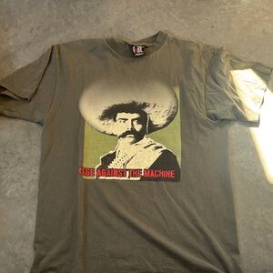 Vintage Rage Against The Machine Emiliano Zapata Rock Green Shirt XL giant tag